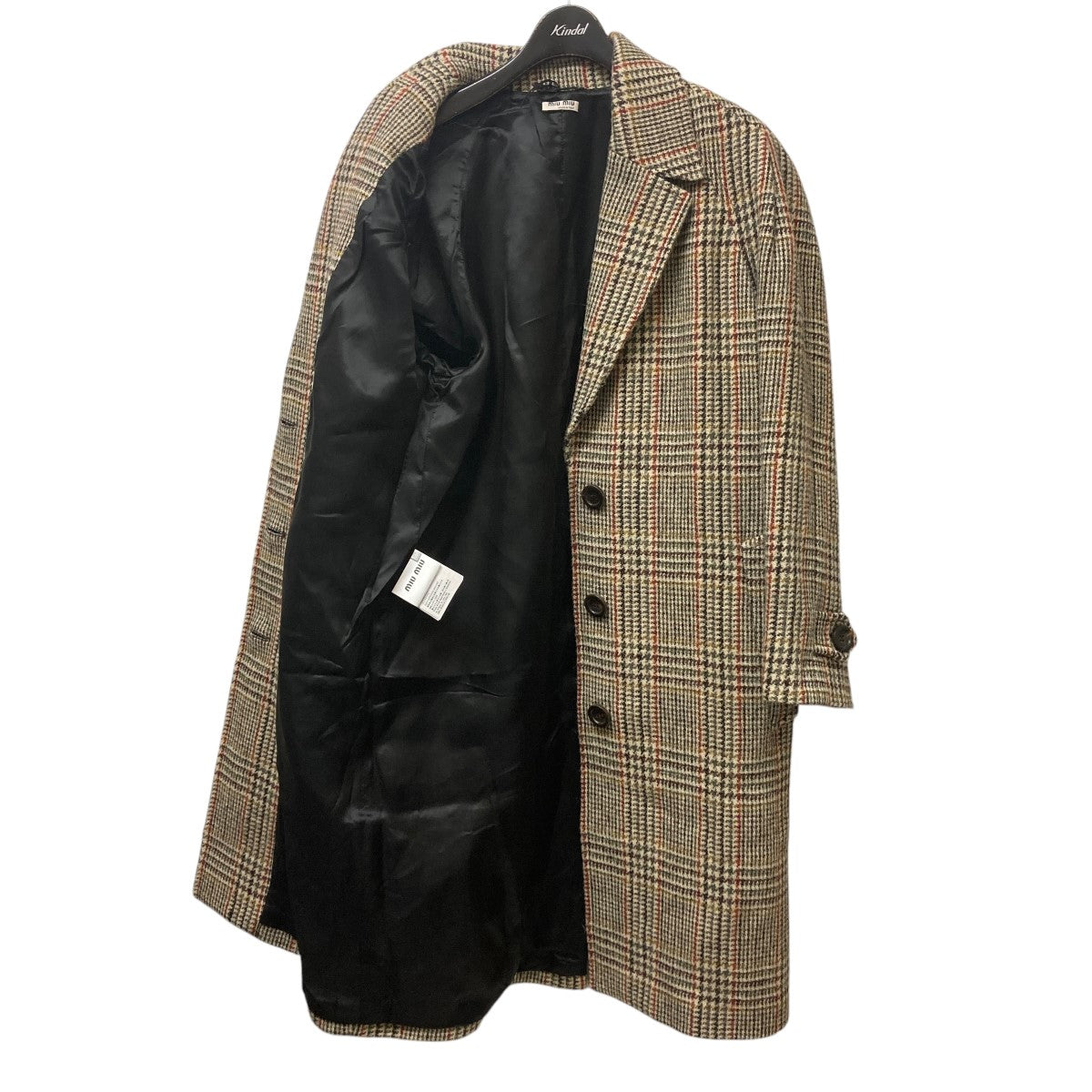 MIU MIU(ミュウミュウ) チェックコートMS1704 MS1704 ベージュ サイズ