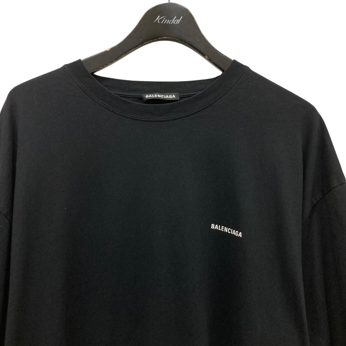 美品 BALENCIAGA バレンシアガ 2021年モデル ミニロゴプリント Tシャツ カットソー 613969 TYK28 サイズXS ブラック レディース 古着 中古 BALENCIAGA 美品 バレンシアガ 2021年モデル ミニロゴプリント T