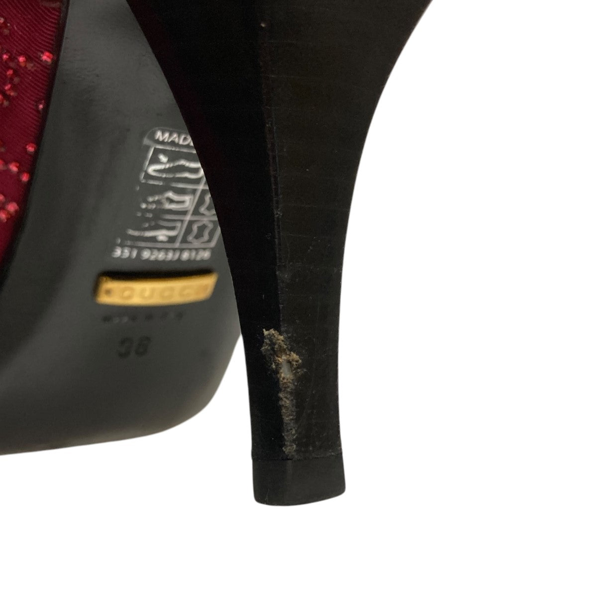 GUCCI(グッチ) ミュールパンプス727193 727193 ワインレッド GUCCI(グッチ) ミュールパンプス727193 727193 ワインレッド