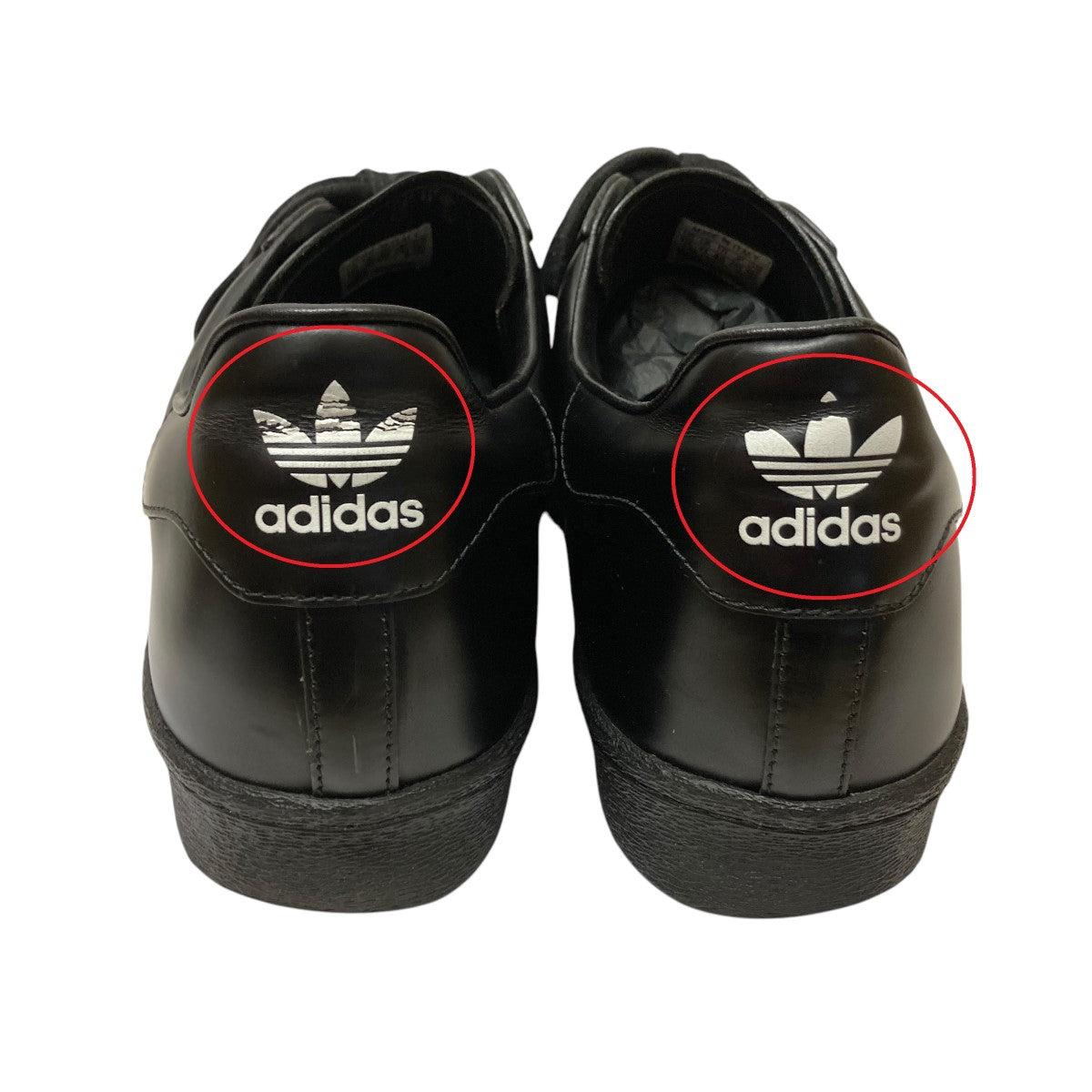 希少！PRADA adidas スーパースター スニーカー US8 ブラック黒 プラダ×アディダス オリジナルスのスニーカー「プラダ スーパー
