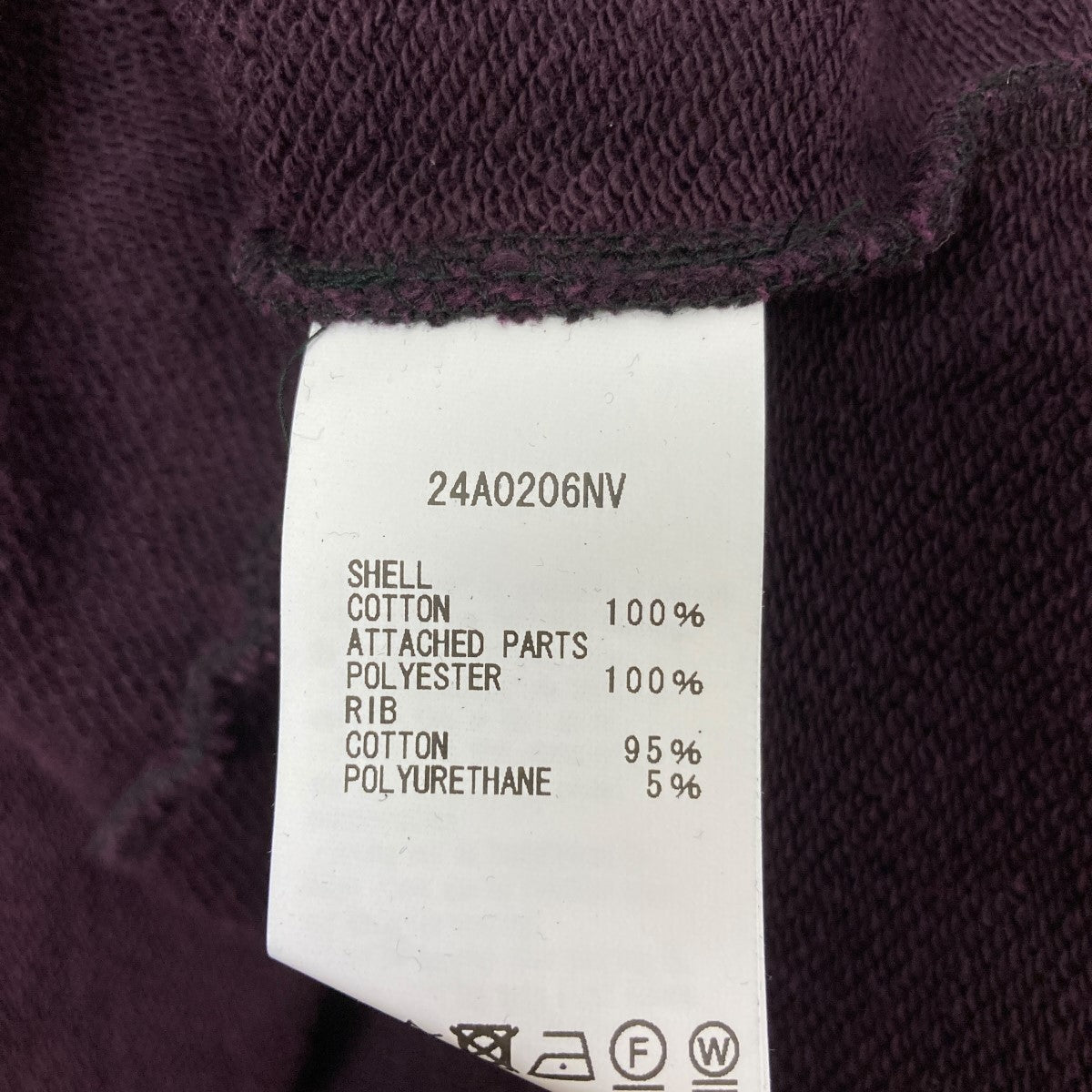 24AWCOLD DYED SWEATSHIRTガーメントダイスウェット24A0206NV