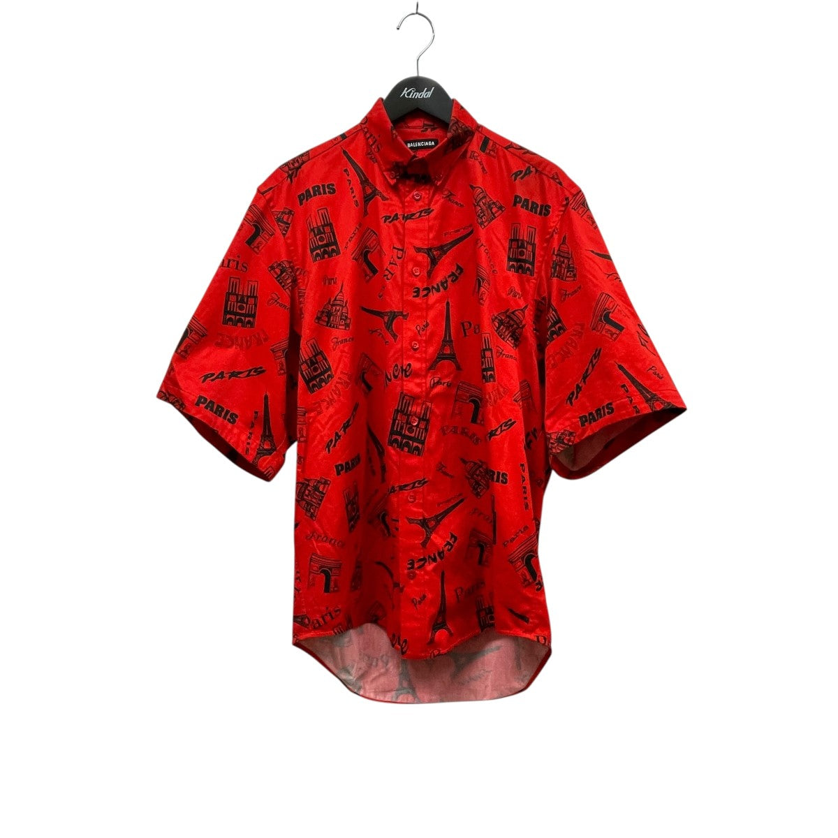 BALENCIAGA◆半袖ブラウス/36/シルク/BEG/総柄// BALENCIAGA(バレンシアガ) / 半袖ブラウス/36/シルク/BEG/総柄