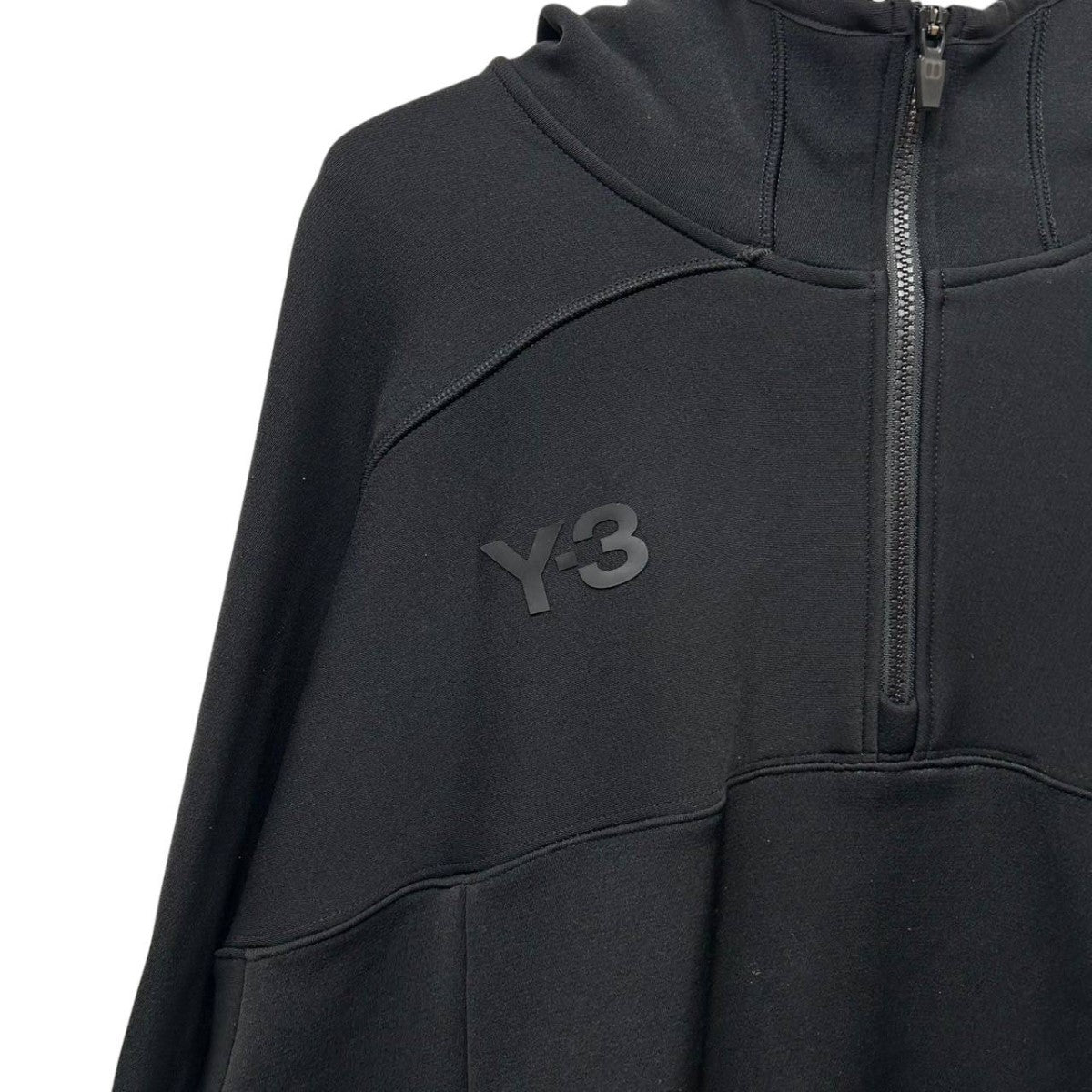 Y-3(ワイスリー) LOGO HALF-ZIP HOODIEアノラックパーカーHM5037