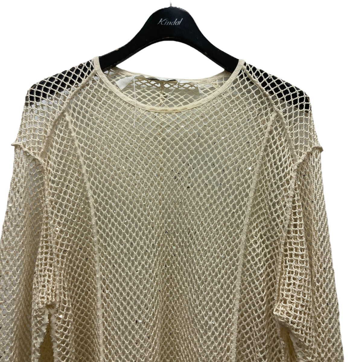 Midorikawa メッシュロンT Midorikawa SEQUIN MESH SHIRTS IVORY S ¥49,500 tax-in SEQUIN