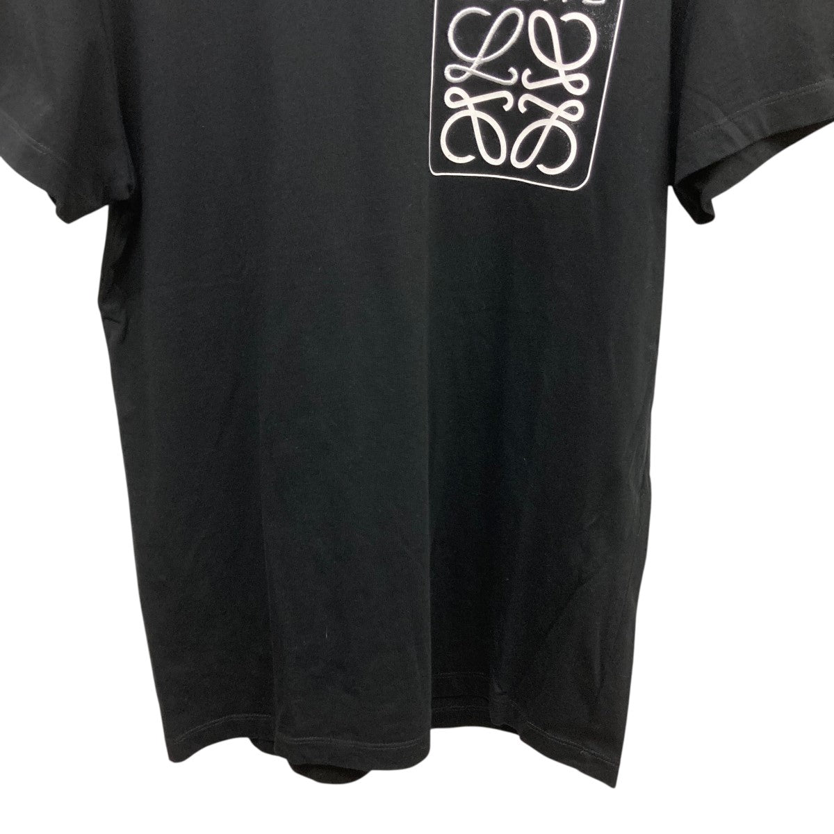 【直営店買付】ロエベ☆刺しゅうロゴ コットンTシャツH526Y22X99 LOEWE (ロエベ) 胸ロゴ刺繍 クルーネック 半袖 Tシャツ