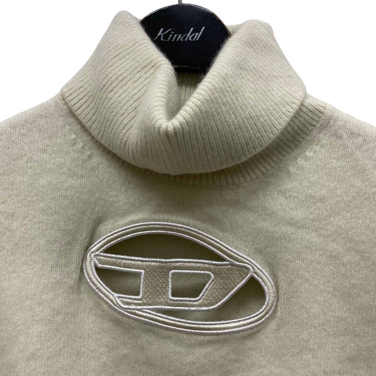 美品 DIESEL ディーゼル カシミヤ混 Dロゴ ニット セーター レディース Diesel ディーゼル レディース 長袖 ニットトップス Dロゴ