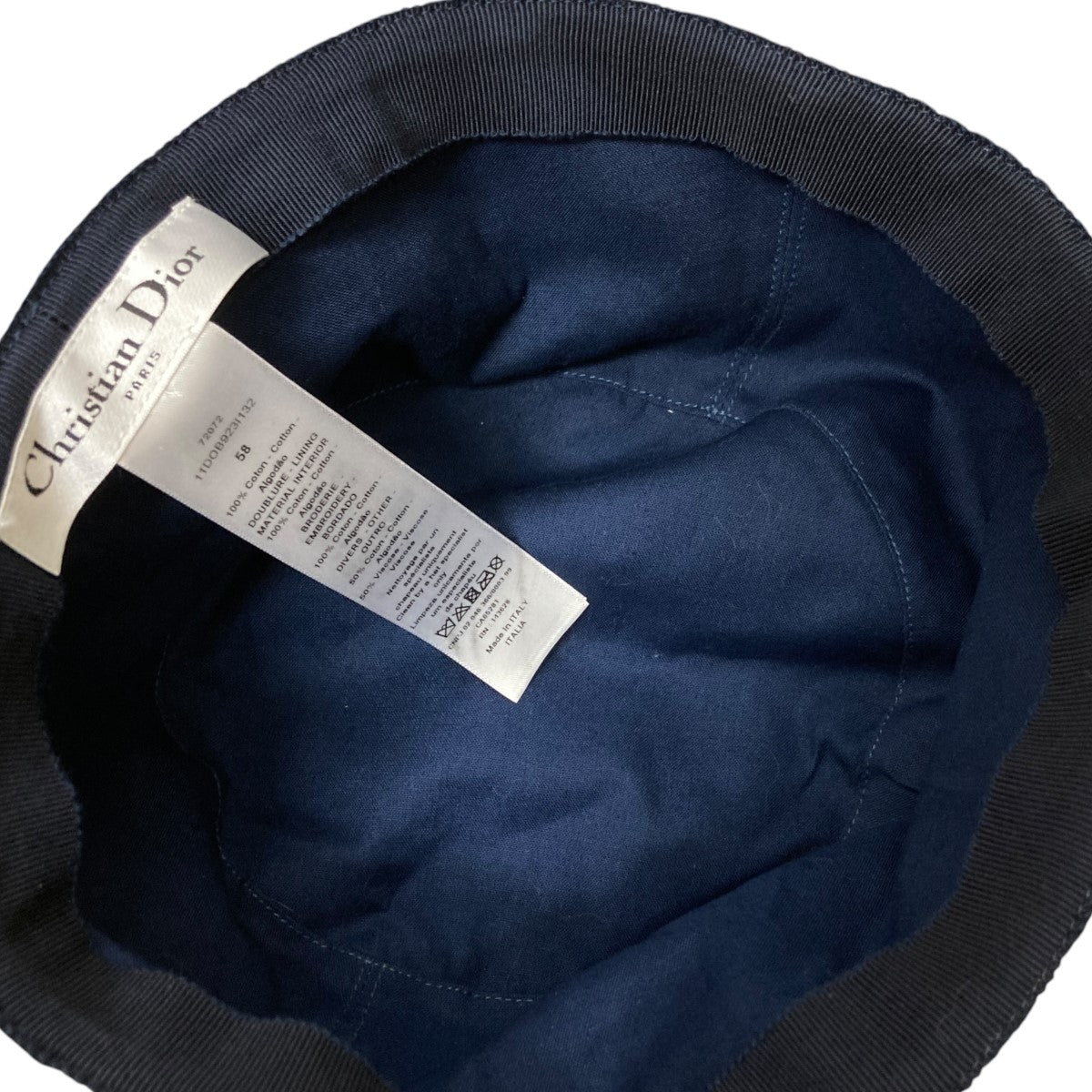 箱あり超美品 DIOR バケットハット 58