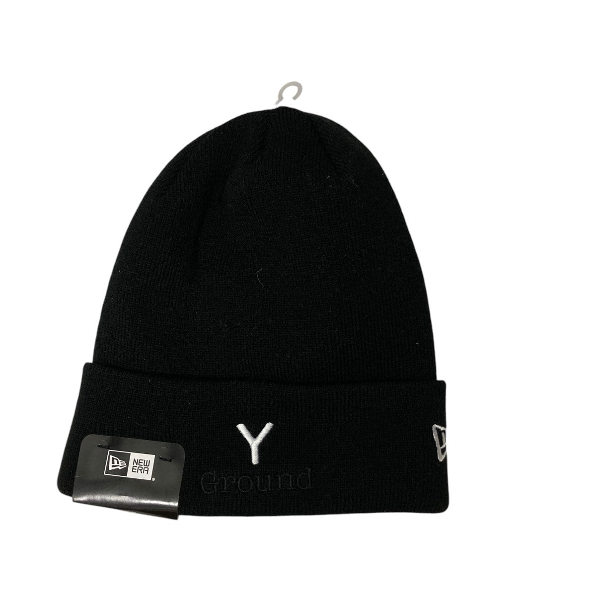 New Era×GROUND Y CUFF KNIT GY LOGOニット帽GO-H51-950 GO-H51
