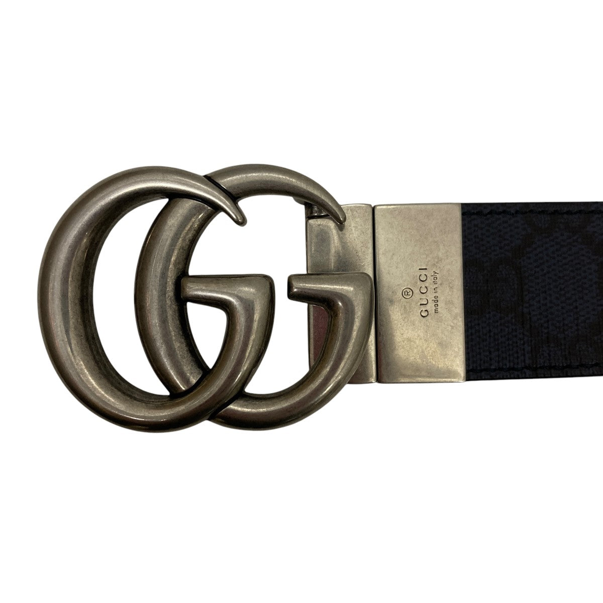 GUCCI(グッチ) ダブルGリバーシブルベルト627055 627055 ネイビー