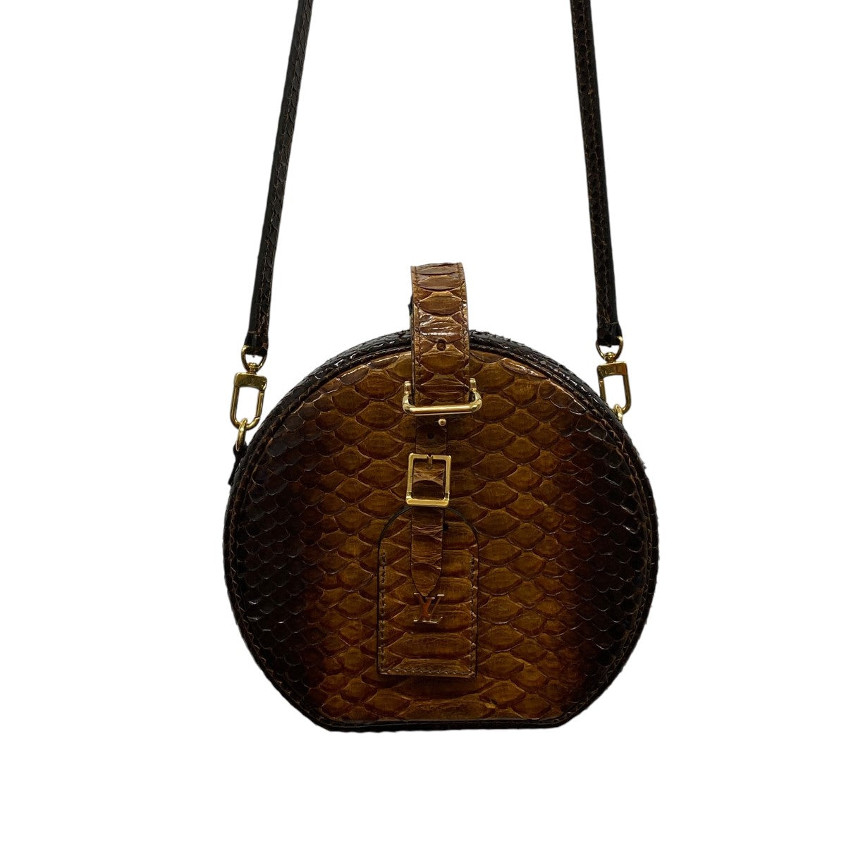 LOUIS VUITTON プティット・ボワット・シャポー パイソンショルダーバッグN93642 古着・中古-6枚目のアイテム画像