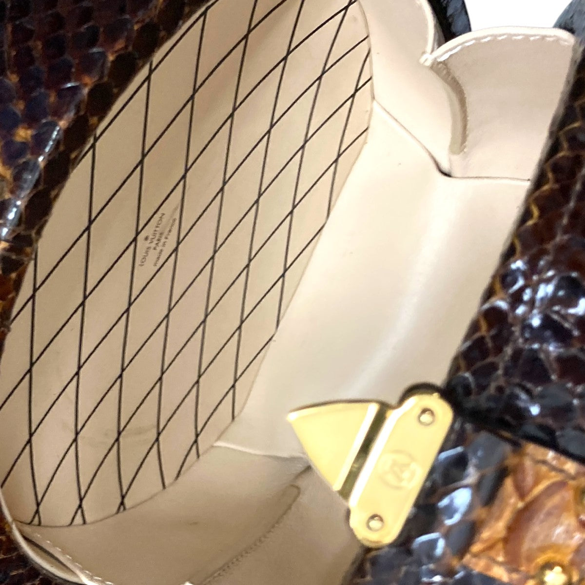 LOUIS VUITTON プティット・ボワット・シャポー パイソンショルダーバッグN93642 古着・中古-8枚目のアイテム画像