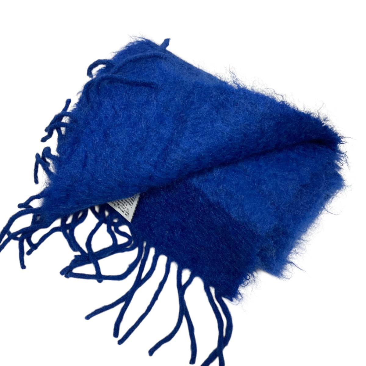 LOEWE(ロエベ) ブローチ付きモヘアマフラー ブルー サイズ ONE