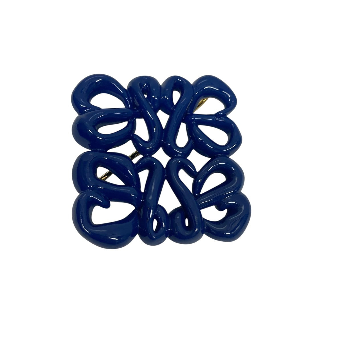 LOEWE(ロエベ) ブローチ付きモヘアマフラー ブルー サイズ ONE SIZE