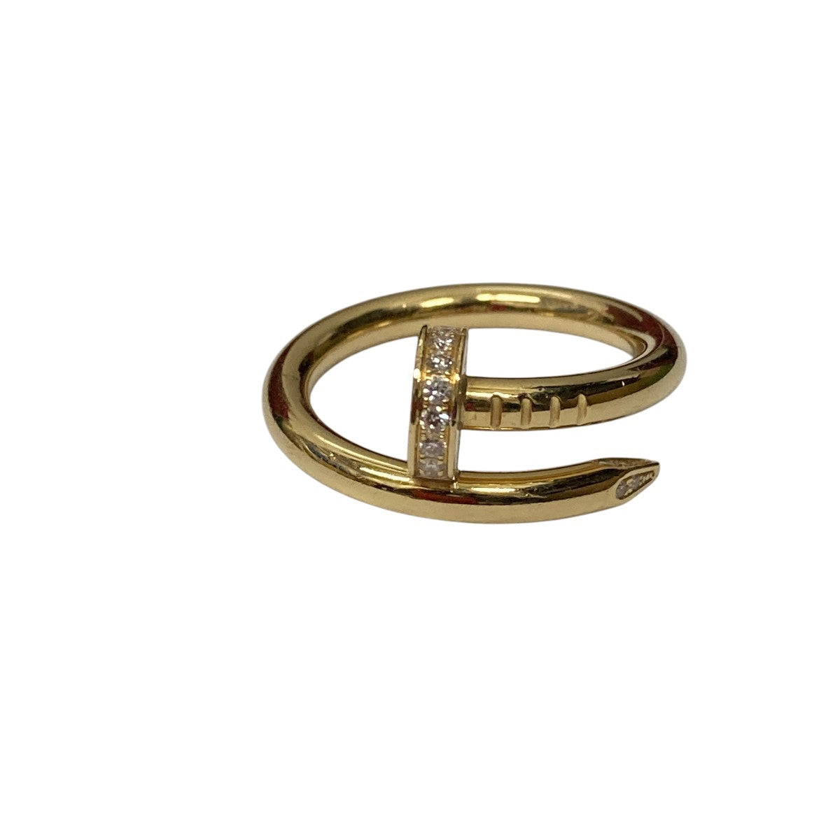h*5様 【1万スタート】カルティエ ジュストアンクル サイズ17 YG ギャラ Cartier(カルティエ) ダイヤ付ジュストアンクルリング TWB536