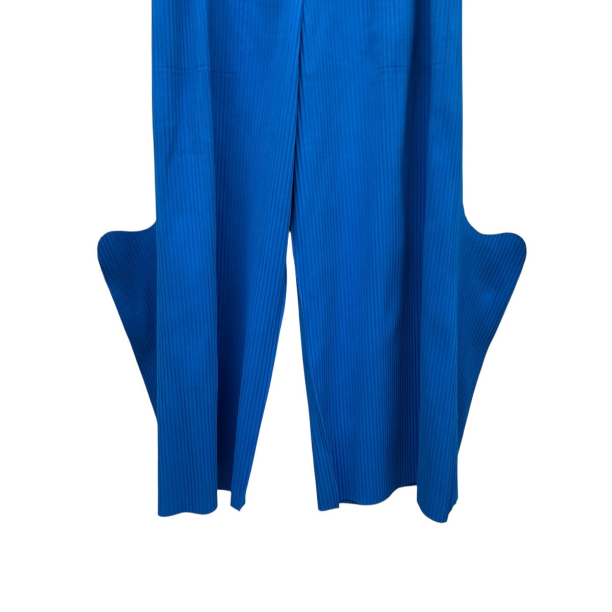 MULTI STRIPED DOBBY CHINO BELTED HIGH WAIST PANTS(XS Navy