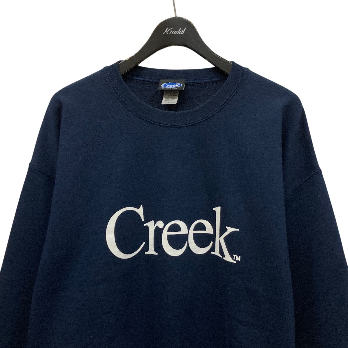 Creek(クリーク) ロゴプリント裏起毛スウェット ネイビー サイズ