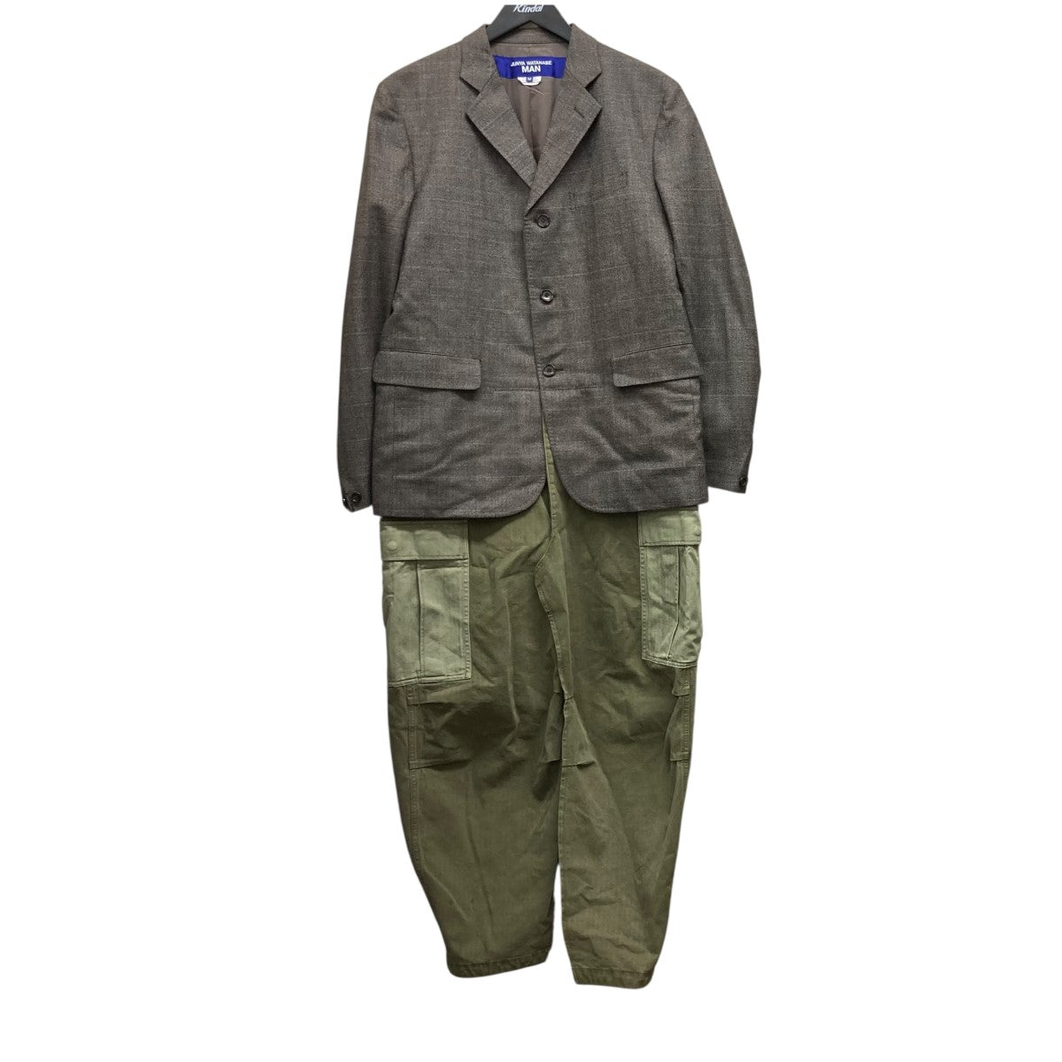 CDG JUNYA WATANABE MAN 24AWヘリンボーン テーラードドッキングコートWN-C010 古着・中古-1枚目のアイテム画像