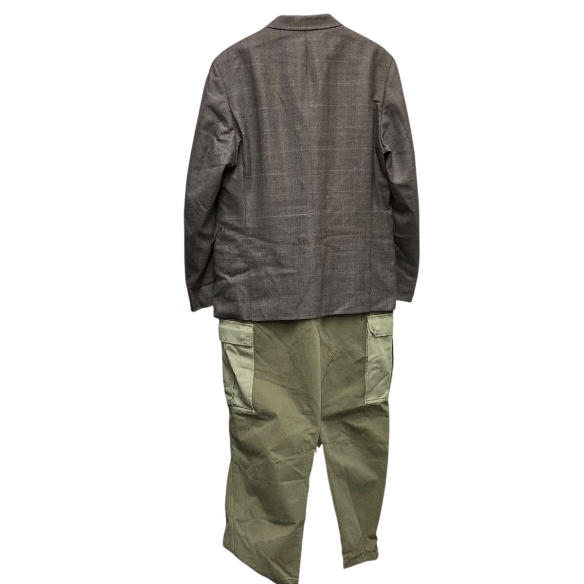 CDG JUNYA WATANABE MAN 24AWヘリンボーン テーラードドッキングコートWN-C010 古着・中古-2枚目のアイテム画像