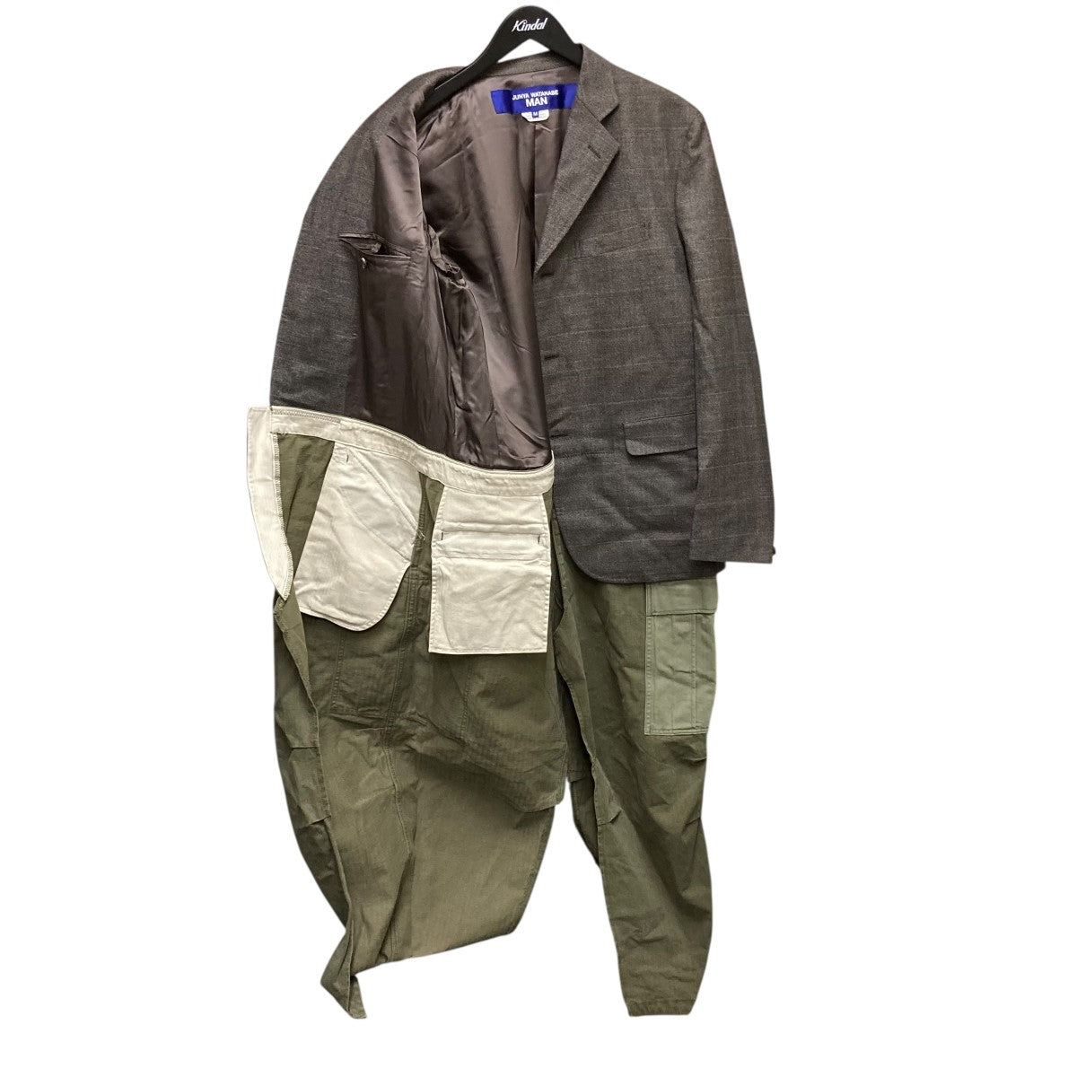 CDG JUNYA WATANABE MAN 24AWヘリンボーン テーラードドッキングコートWN-C010 古着・中古-3枚目のアイテム画像