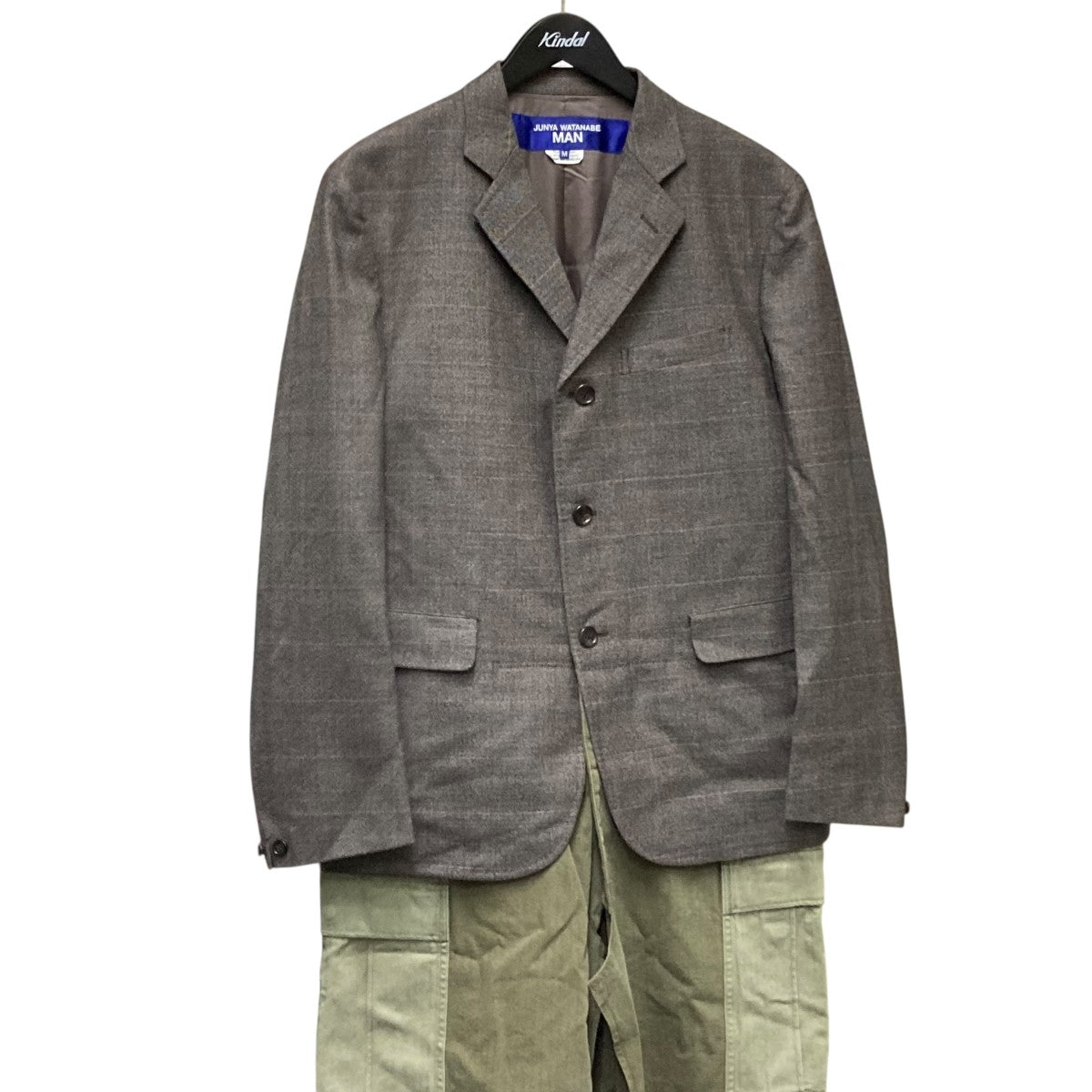CDG JUNYA WATANABE MAN 24AWヘリンボーン テーラードドッキングコートWN-C010 古着・中古-4枚目のアイテム画像