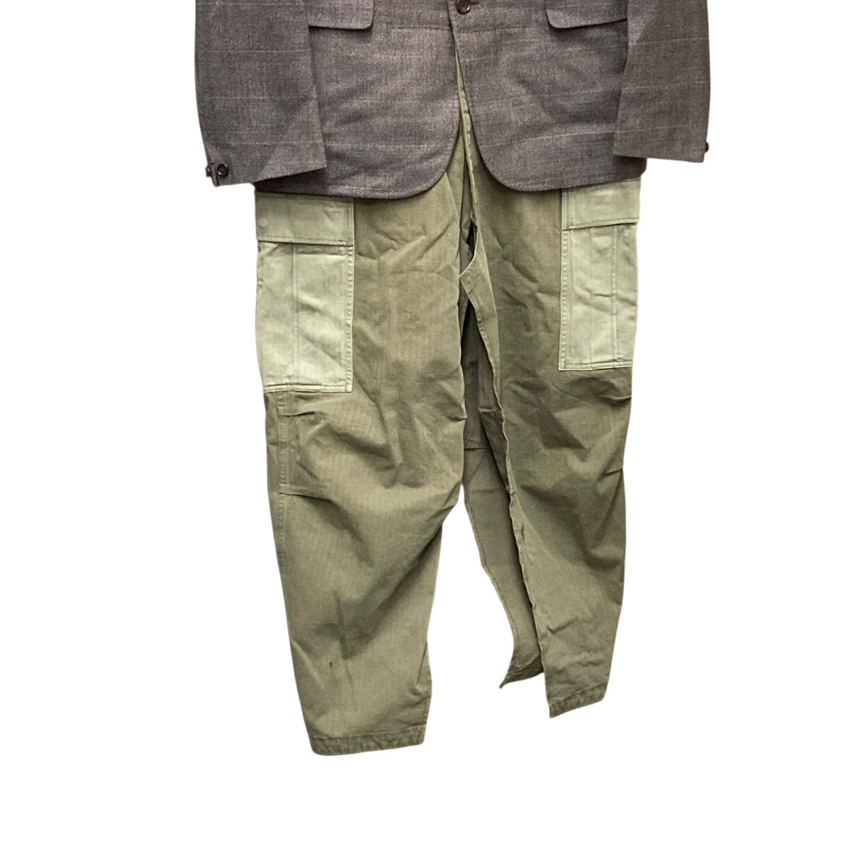 CDG JUNYA WATANABE MAN 24AWヘリンボーン テーラードドッキングコートWN-C010 古着・中古-5枚目のアイテム画像