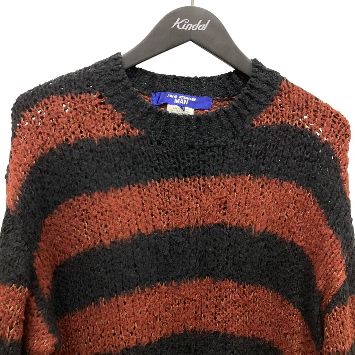 未使用級✨ジュンヤワタナベコムデギャルソン 変形 シアー切替ニット ボーダー M JUNYA WATANABE COMME des GARCONS MAN ジュンヤワタナベ