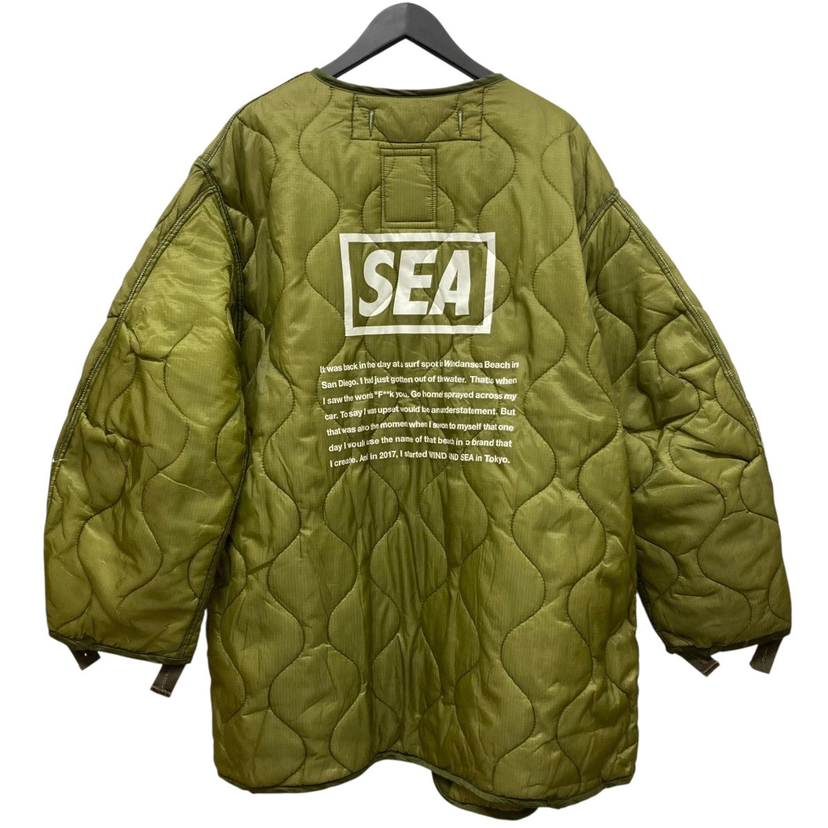 WIND AND SEA(ウィンダンシー) QUILTING LINER JACKETバックロゴ