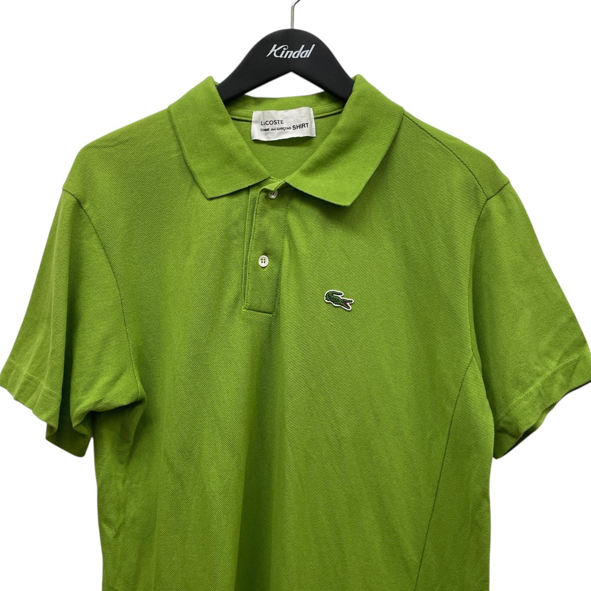 LACOSTE×COMME des GARCONS SHIRT バイアスポロシャツ 黄緑