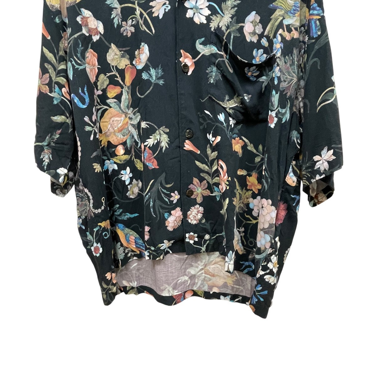 UNUSED×Museo Del Prado Flower print short sleeve shirt半袖花