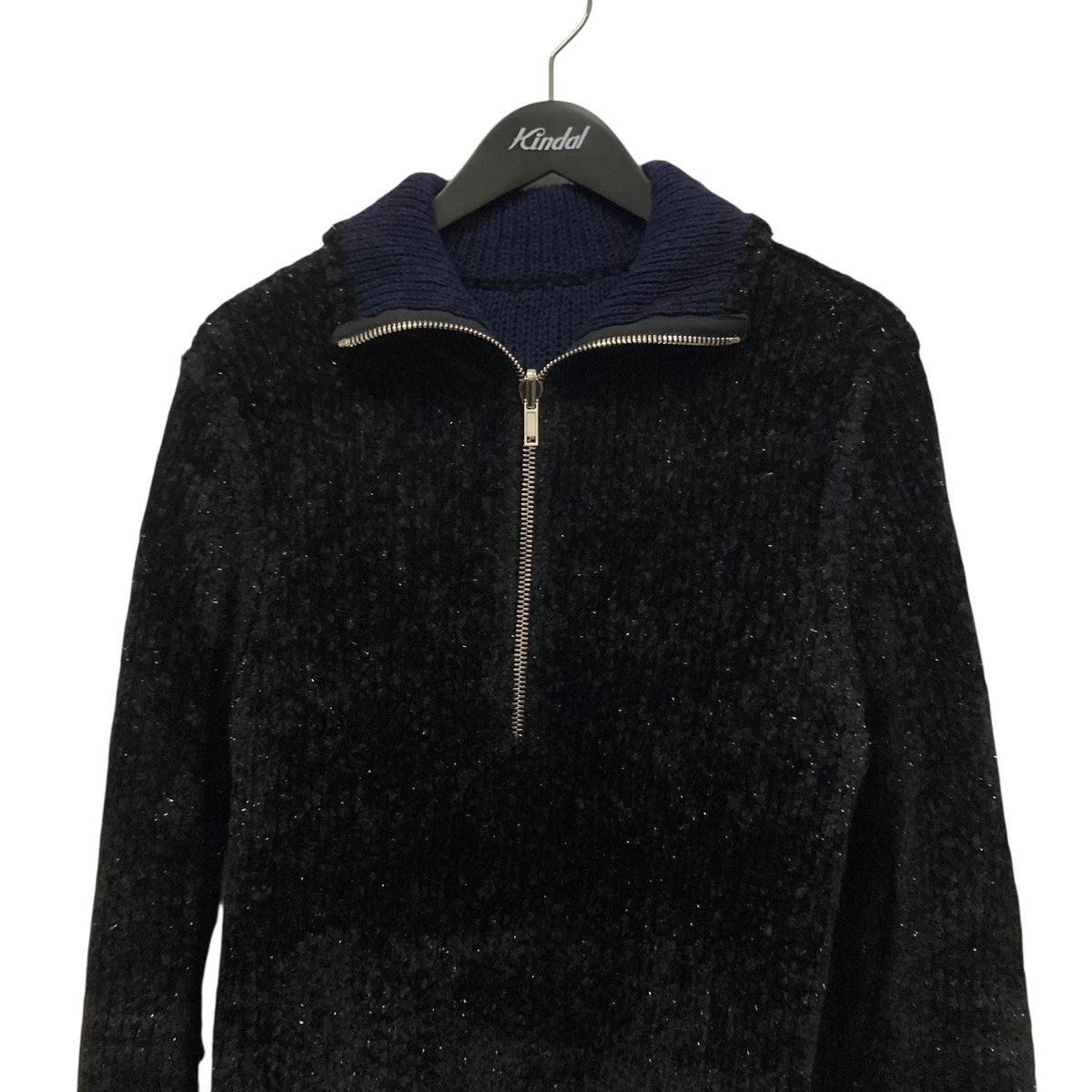 RAF SIMONS(ラフシモンズ) リバーシブルハーフジップラメニット