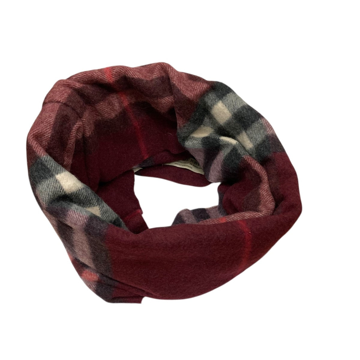 BURBERRY(バーバリー) チェック柄ネックウォーマー0409 0409 ワイン