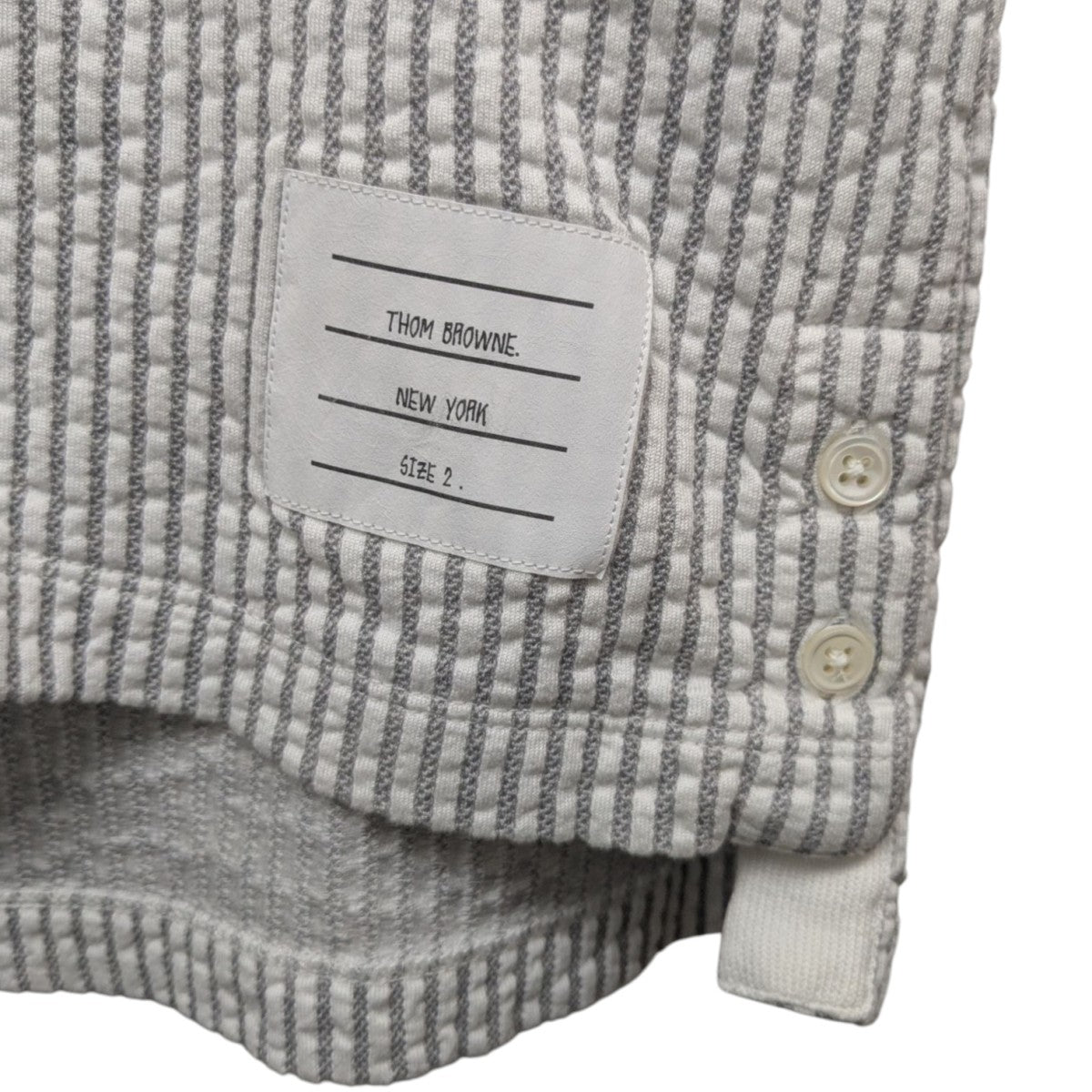 トムブラウングレー ポロシャツ rwbストライプ Thom Browne(トム・ブラウン) ストライプポロシャツMJP022A