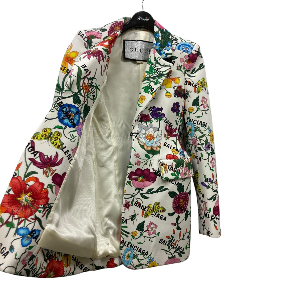 BALENCIAGA×GUCCI 総柄シングルジャケット676217 古着・中古-3枚目のアイテム画像