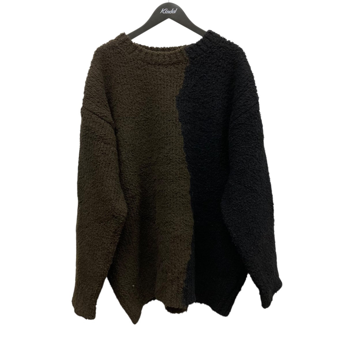 ASYMMETRIC KNIT SWEATERツートンニットNMKN-22AW-003