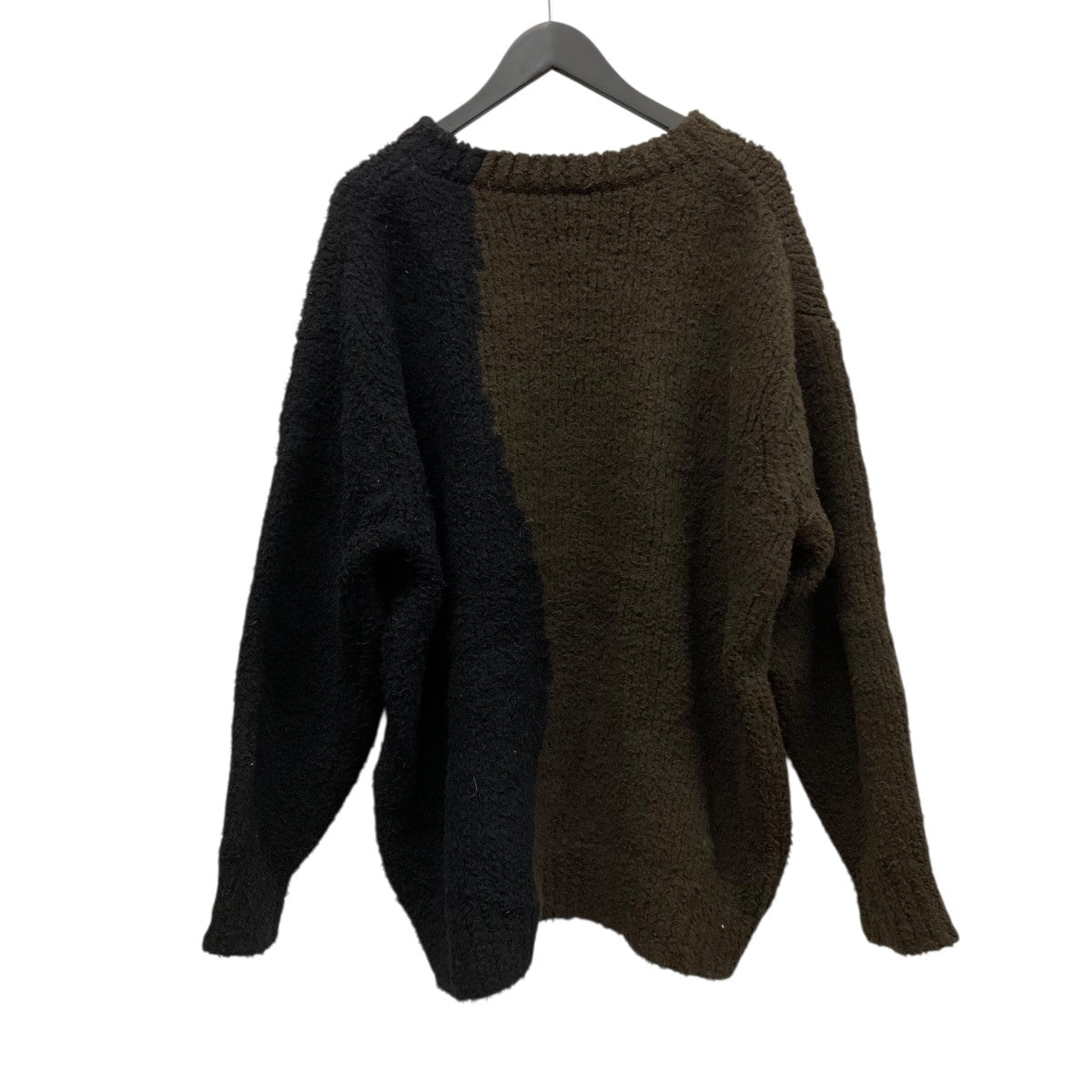 ASYMMETRIC KNIT SWEATERツートンニットNMKN-22AW-003