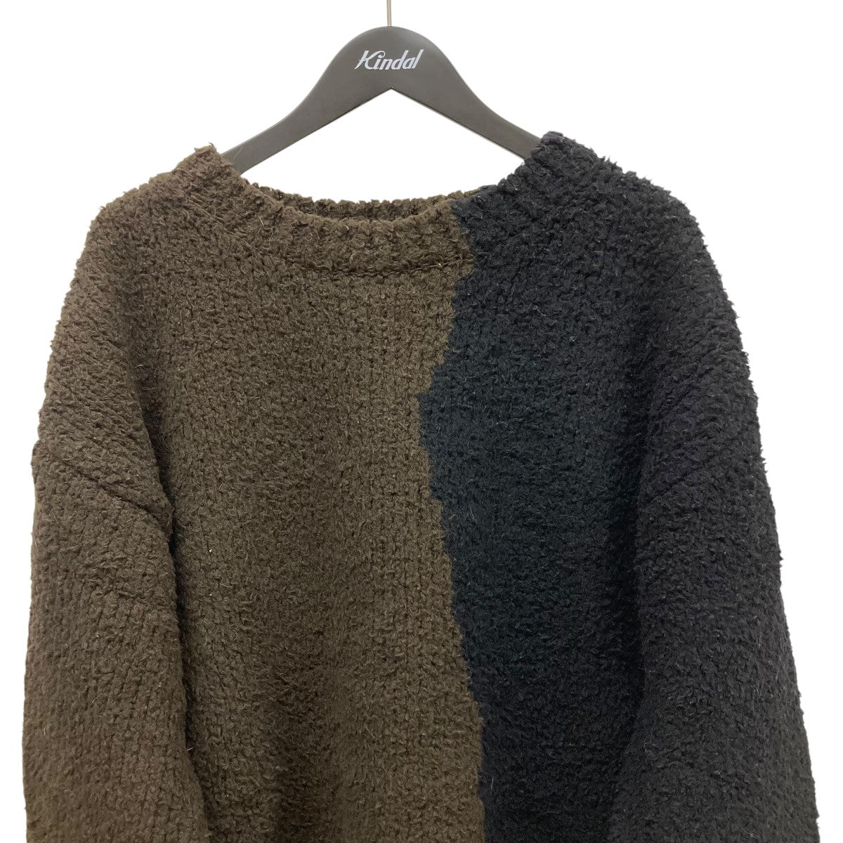 ASYMMETRIC KNIT SWEATERツートンニットNMKN-22AW-003