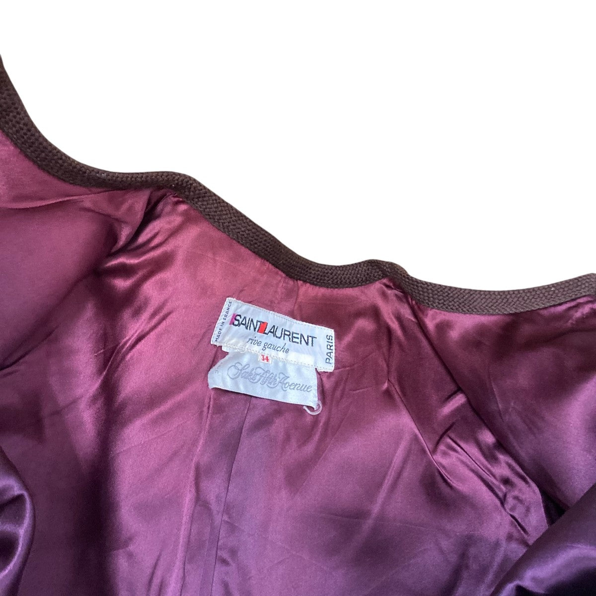 Yves Saint Laurent ノーカラージャケット Saint Laurent Paris(サンローランパリ) ノーカラージャケット56