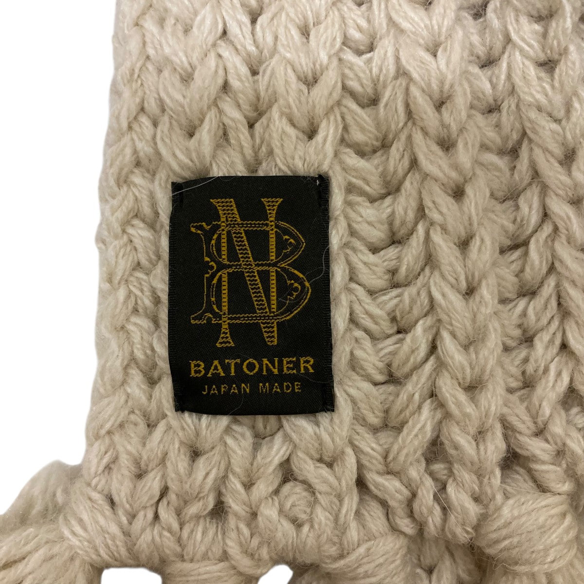 BATONER(バトナー) Goods FRINGE MUFFLER LONGケーブルニットマフラー