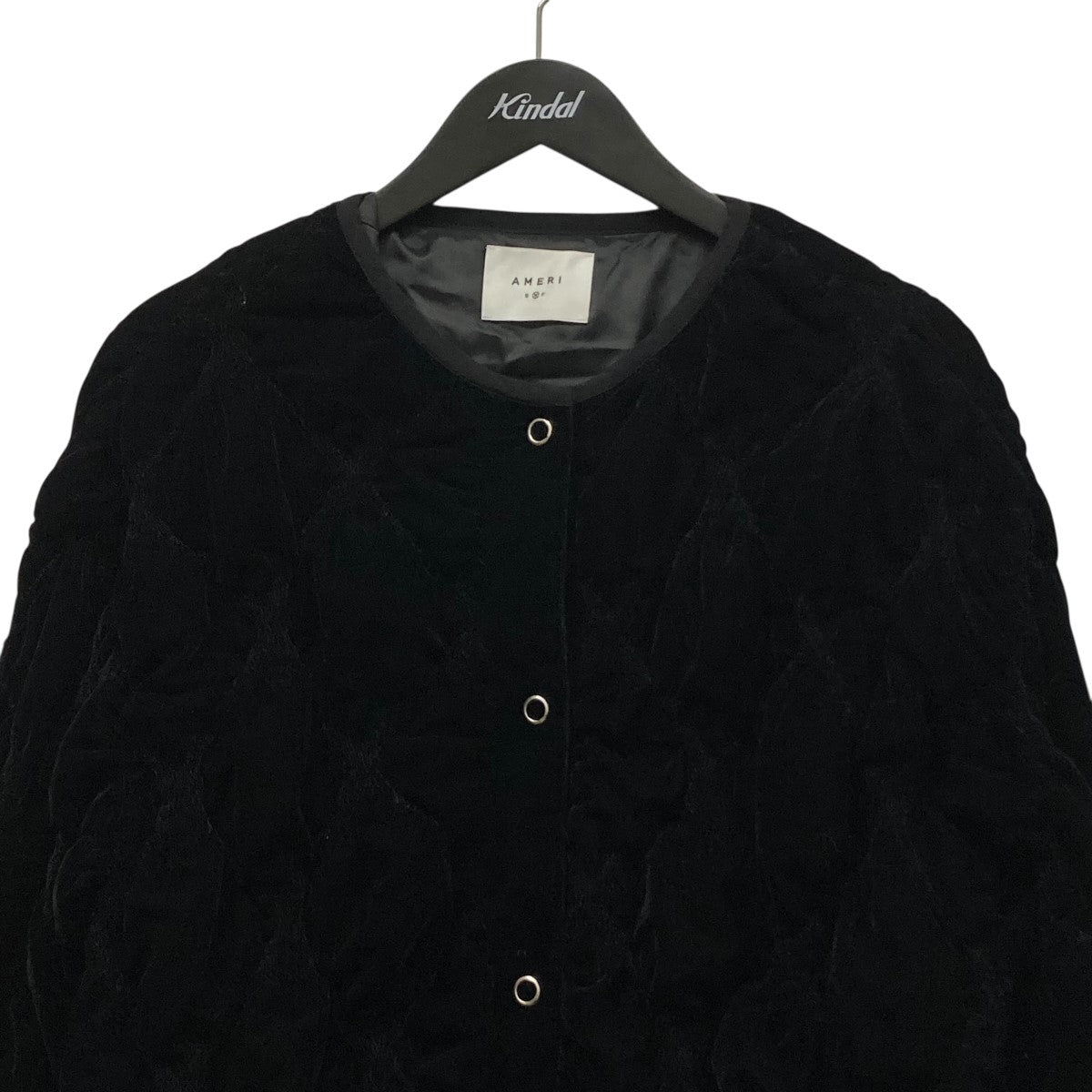 AMERI(アメリ) VELOUR QUILTING BLOUSONベロアキルティング