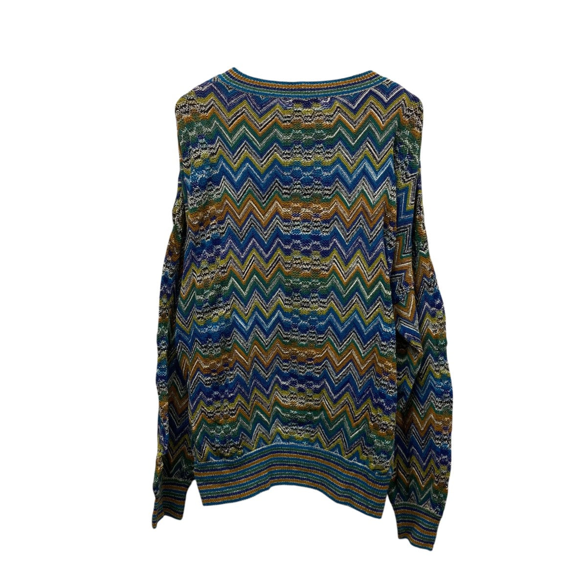 最高級★美品★MISSONI ミッソーニ 総柄 ジャガード織 ニットジャケット MISSONI(ミッソーニ) 総柄ニット グリーン サイズ 表記無し