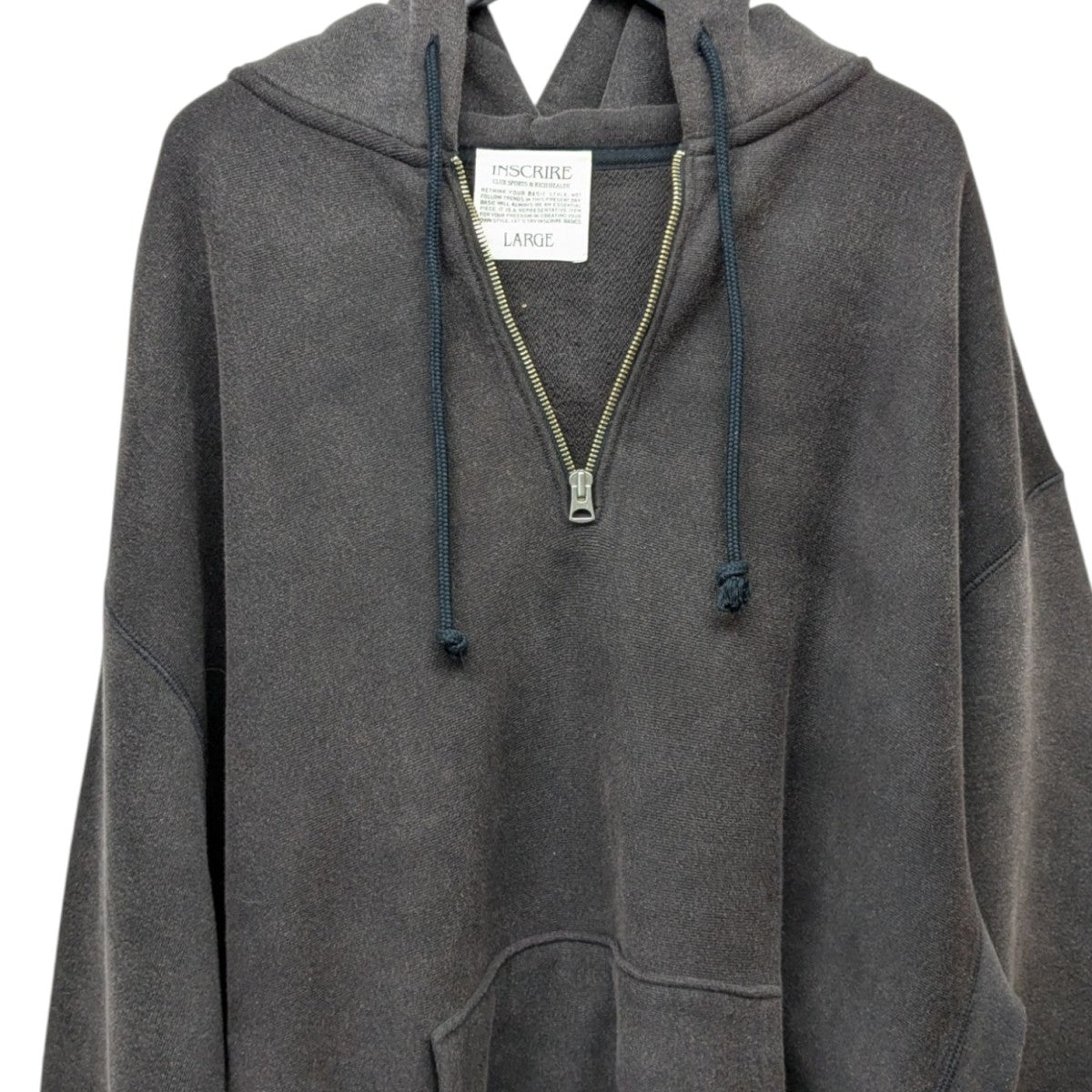 INSCRIRE ハーフジップパーカーI21AW-BC13B 古着・中古-5枚目のアイテム画像