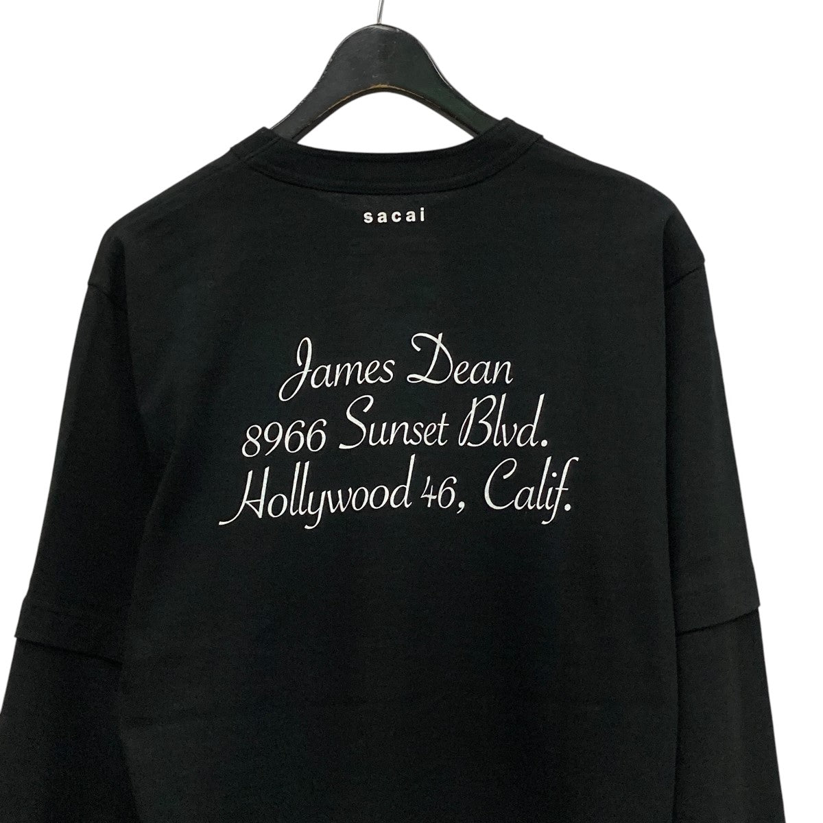 Sacai: James Dean Long Sleeve T-Shirt (Black) | DSMNY E-SHOP