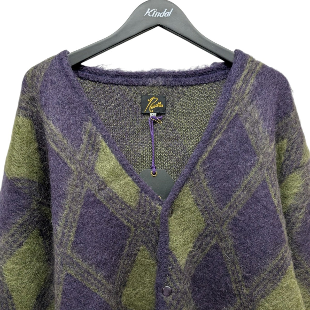 Needles(ニードルズ) Mohair Cardigan - Argyleモヘアニット