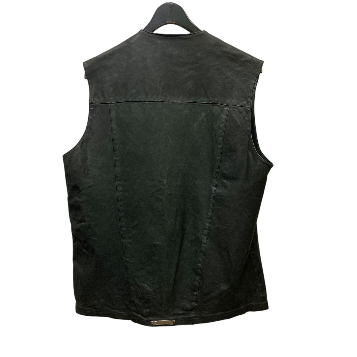 【メーカー再生品】 CHROME HEARTS(クロムハーツ) Zip Up Goat Leather Vestレザー トップス