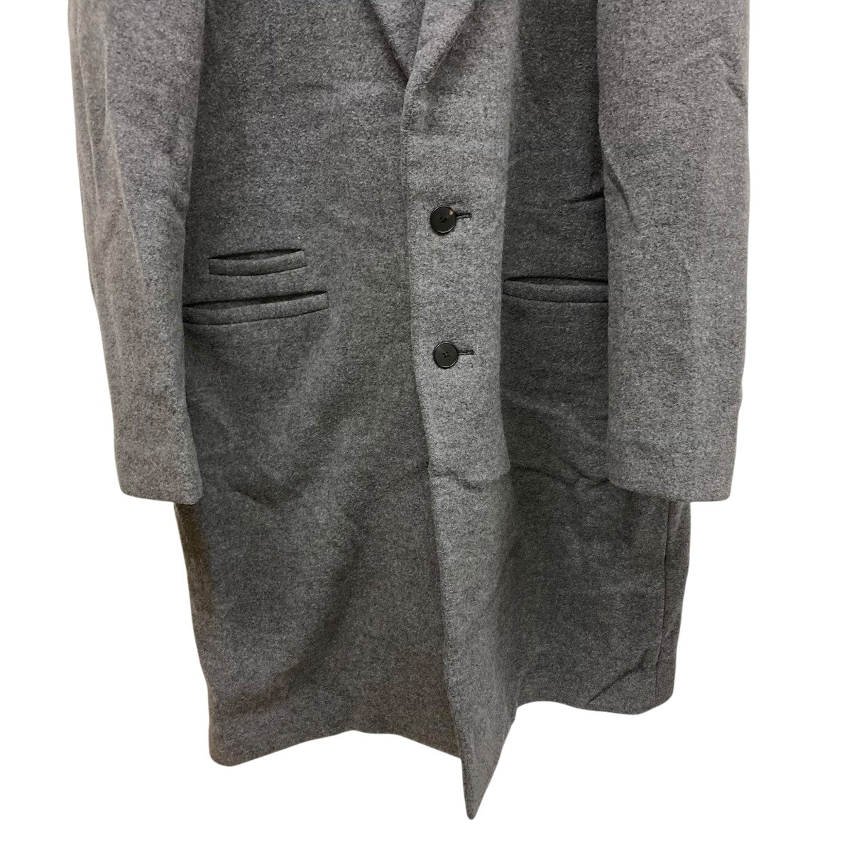ATON グレー チェスターコート ATON（エイトン）の「ATON / ウールサキソニー チェスターコート