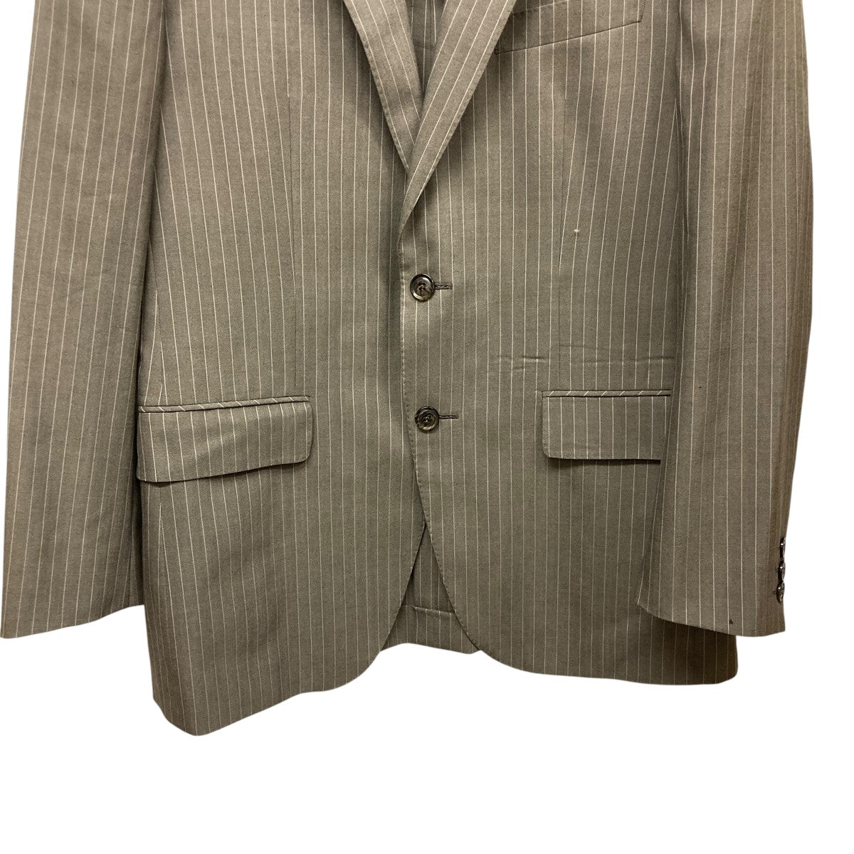 BLUEFACED WOOL DOBBY OVER JACKETストライプテーラードジャケットA23AJ01BS