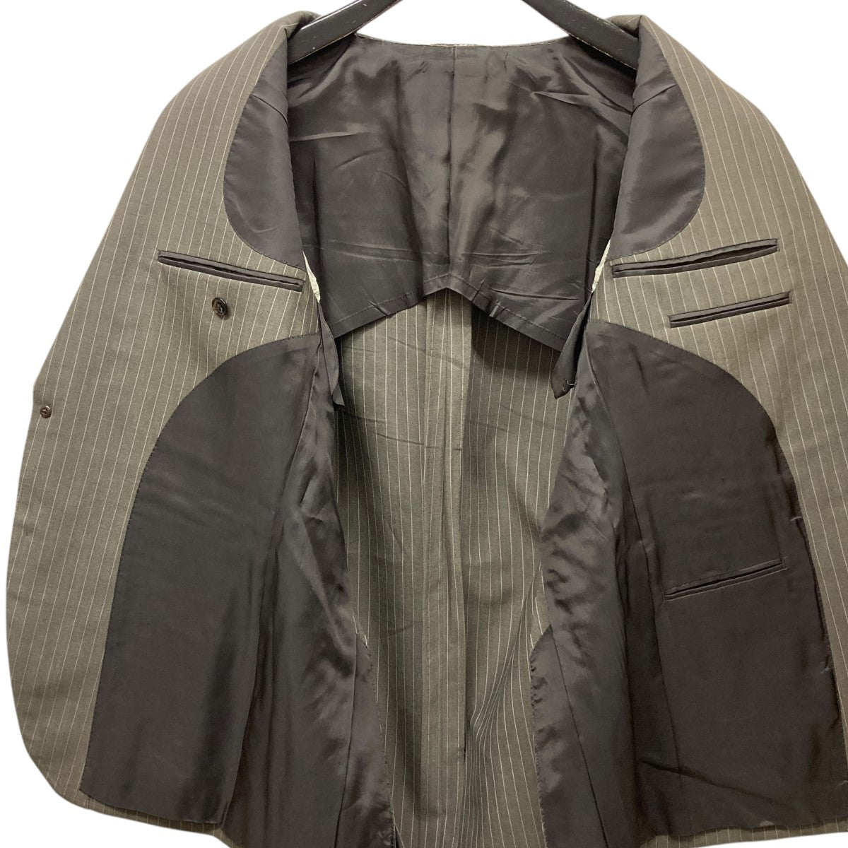 BLUEFACED WOOL DOBBY OVER JACKETストライプテーラードジャケットA23AJ01BS