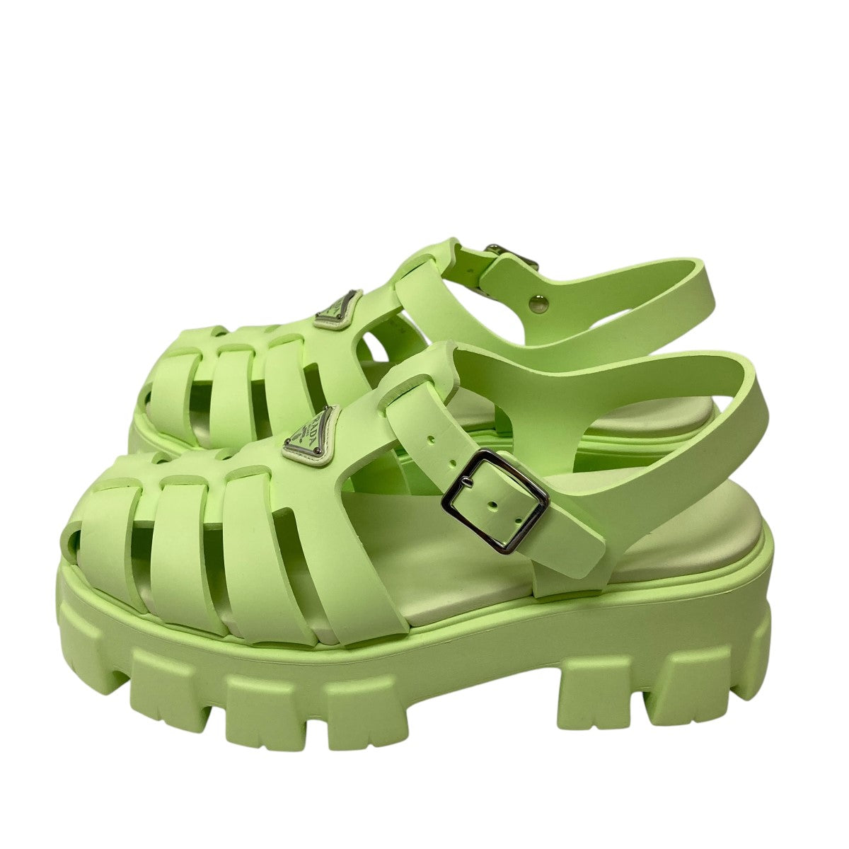 PRADA(プラダ) ラバーグルカサンダル ライトグリーン サイズ 39