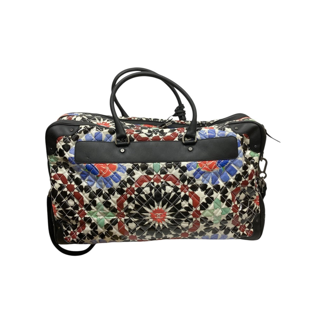 CHANEL コーティングキャンバストラベルバッグダブルジップボストンバッグ 古着・中古-2枚目のアイテム画像