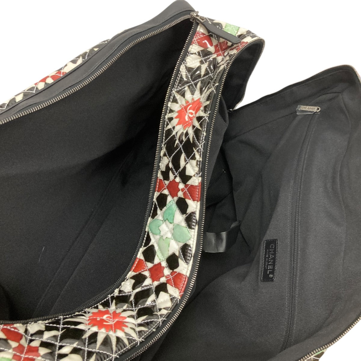 CHANEL(シャネル) コーティングキャンバストラベルバッグダブルジップ